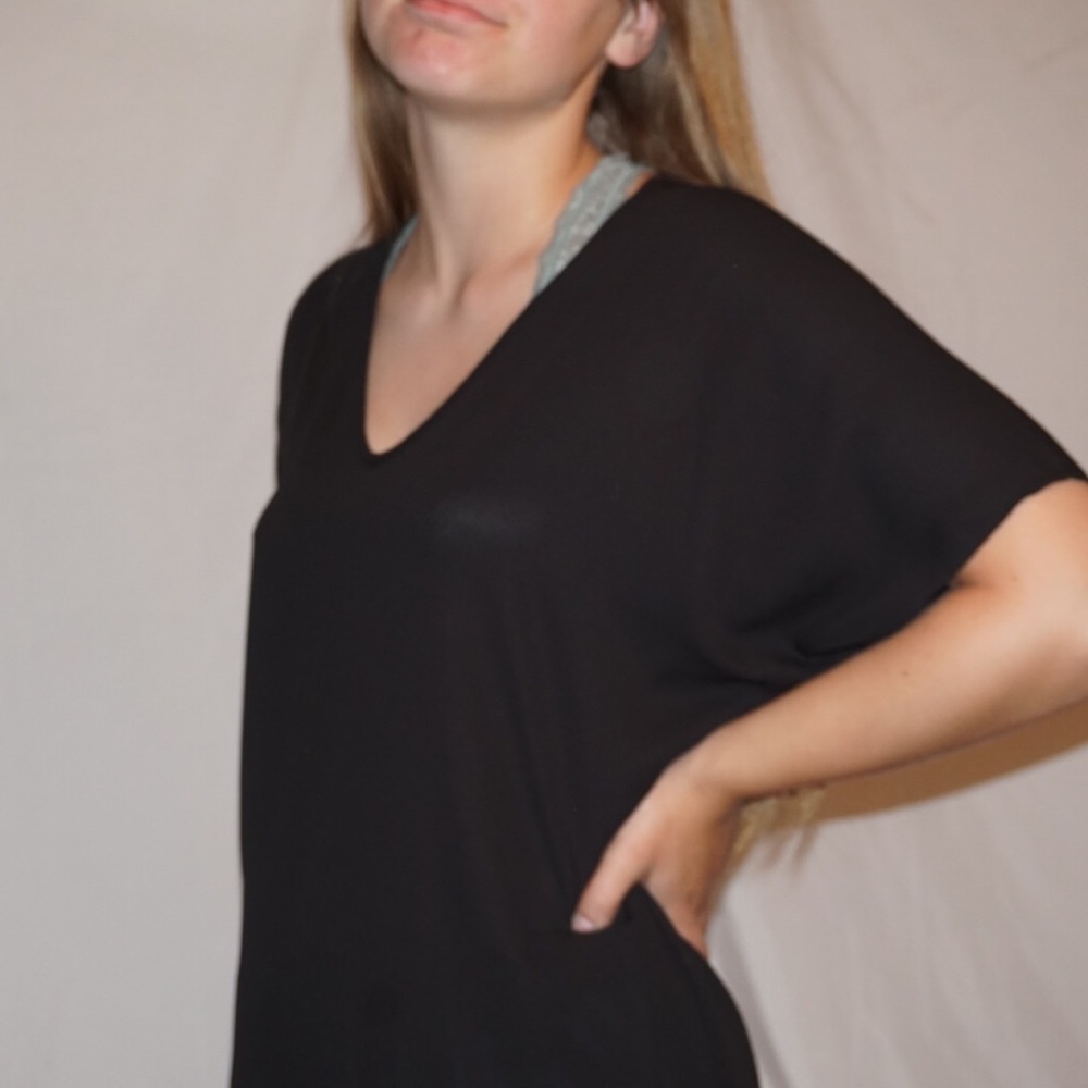 Lush Sheer V Neck